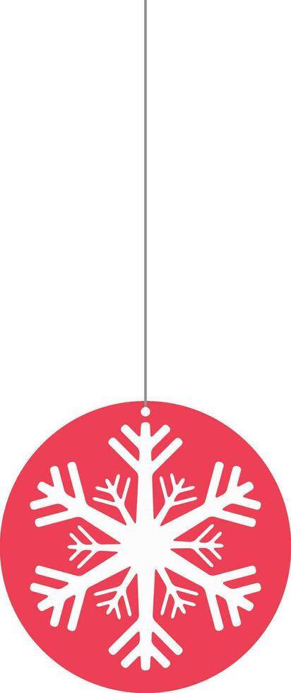 Christmas ball with snowflake icon. vector