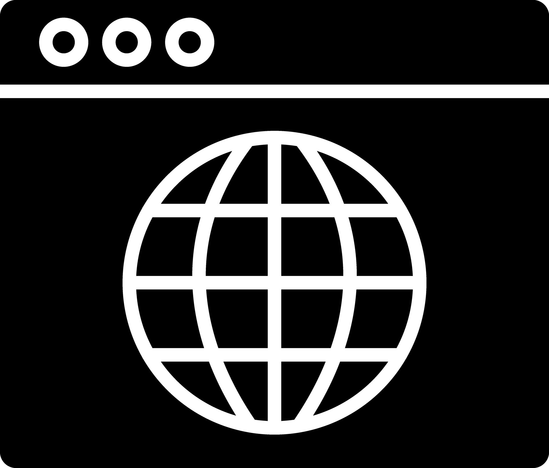 Web browser icon in Black and White color. 25096017 Vector Art at Vecteezy
