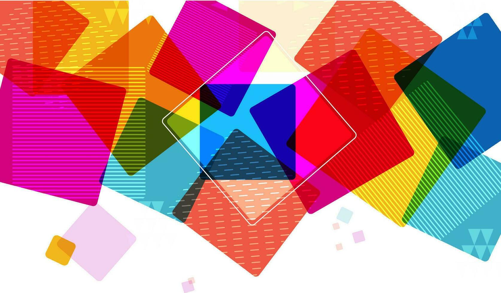 Colorful squares abstract geometric elements design. vector