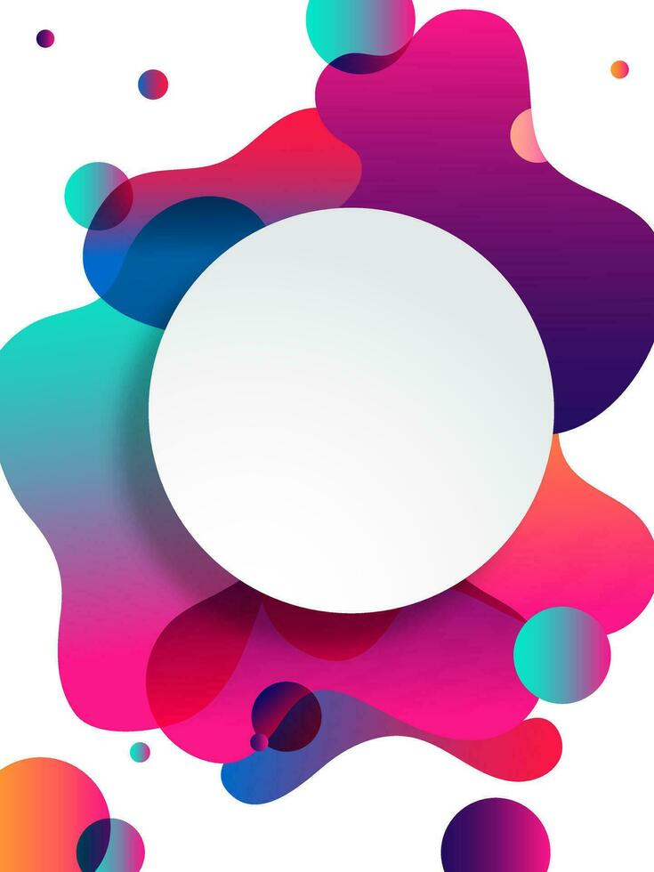 White circle with water circle drop style in abstract. vector