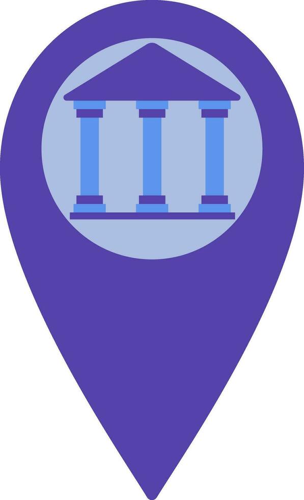 Map pin icon for cinema hall. vector