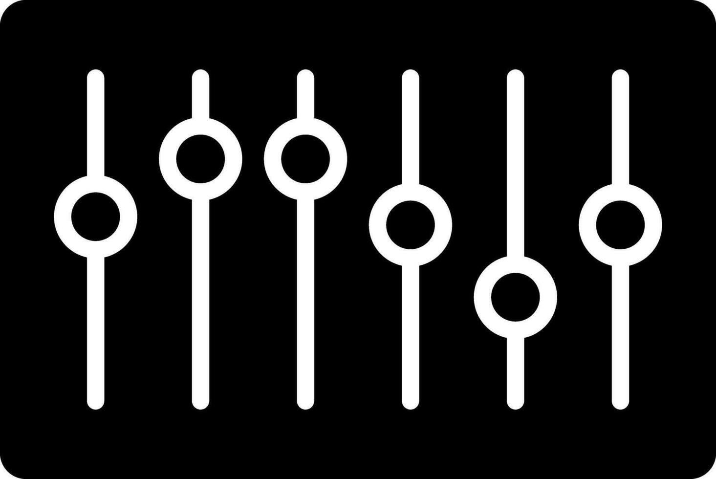 Illustration of sound mixer or equalizer glyph icon. vector