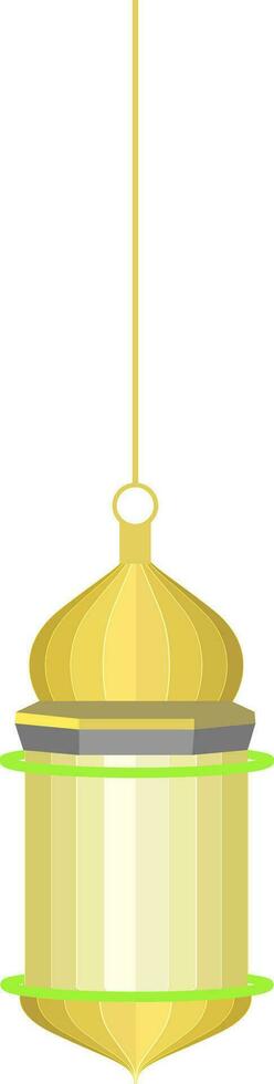 Realistic pattern lantern illustration on white background for Islamic festival element. vector