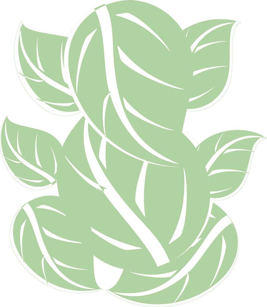 ganesha en verde y blanco color. vector