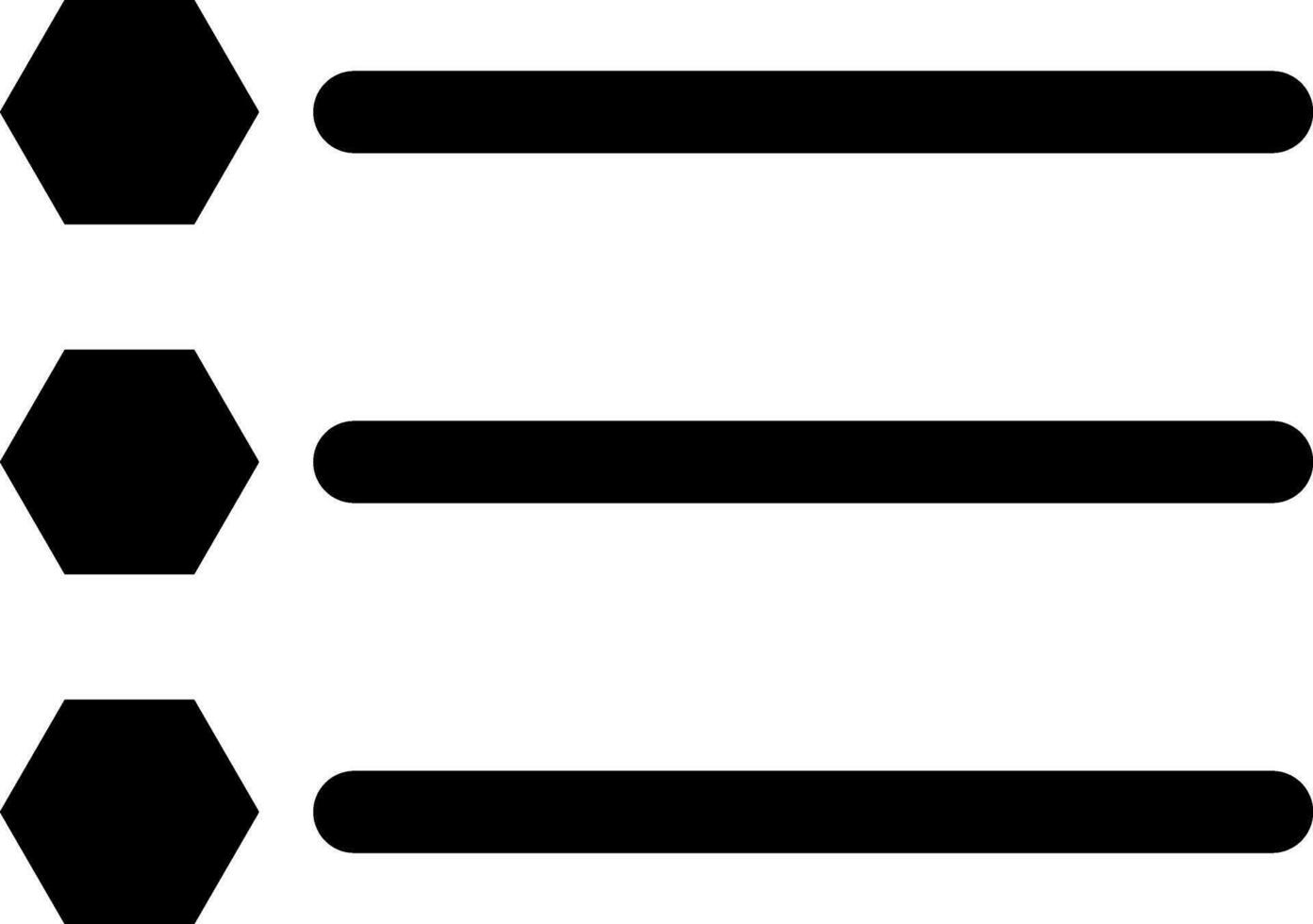 Black and white bullet list. vector
