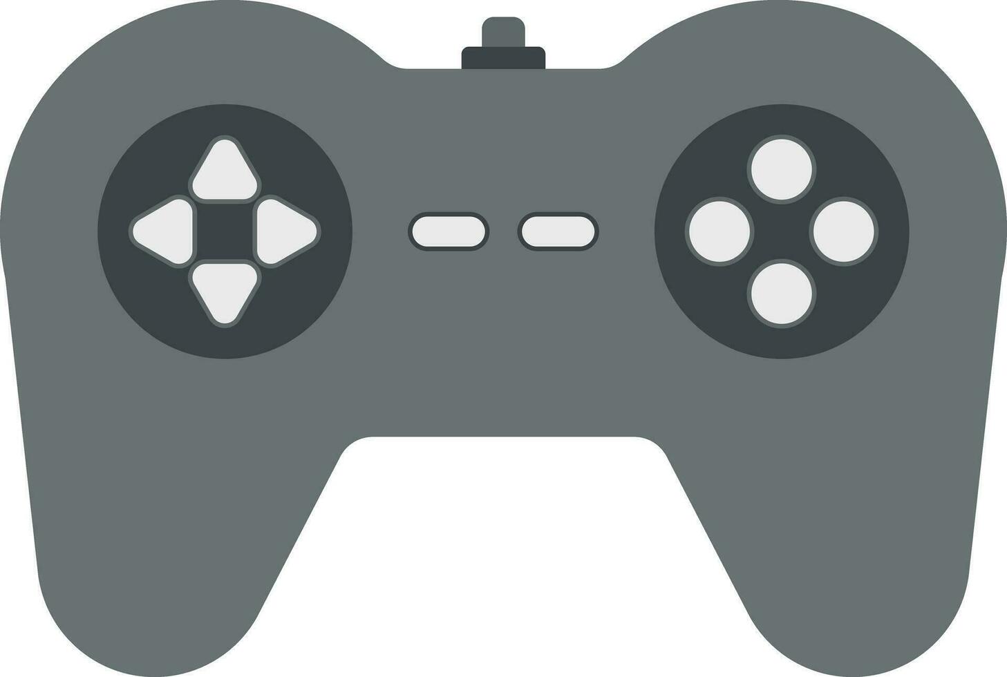 gamepad iocn en gris y blanco color. vector