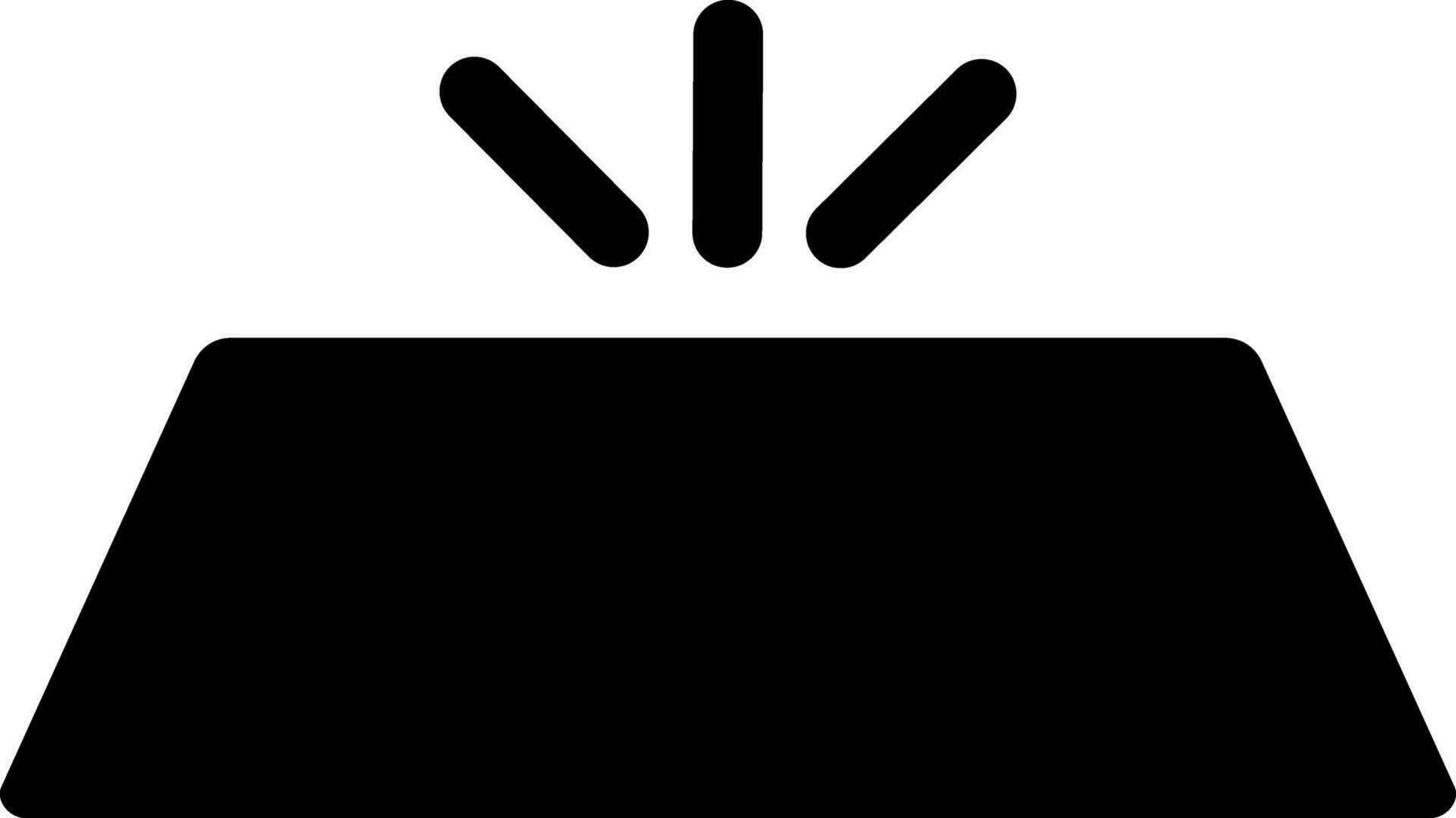 Ingot icon or symbol in black color. vector