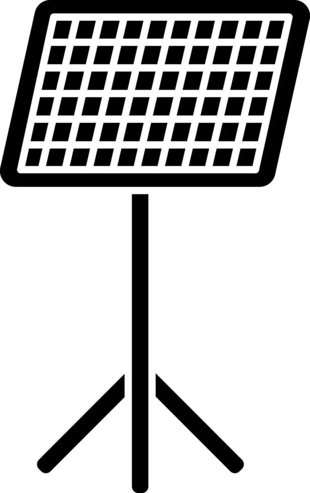 Vector illustration of musical notation stand icon.