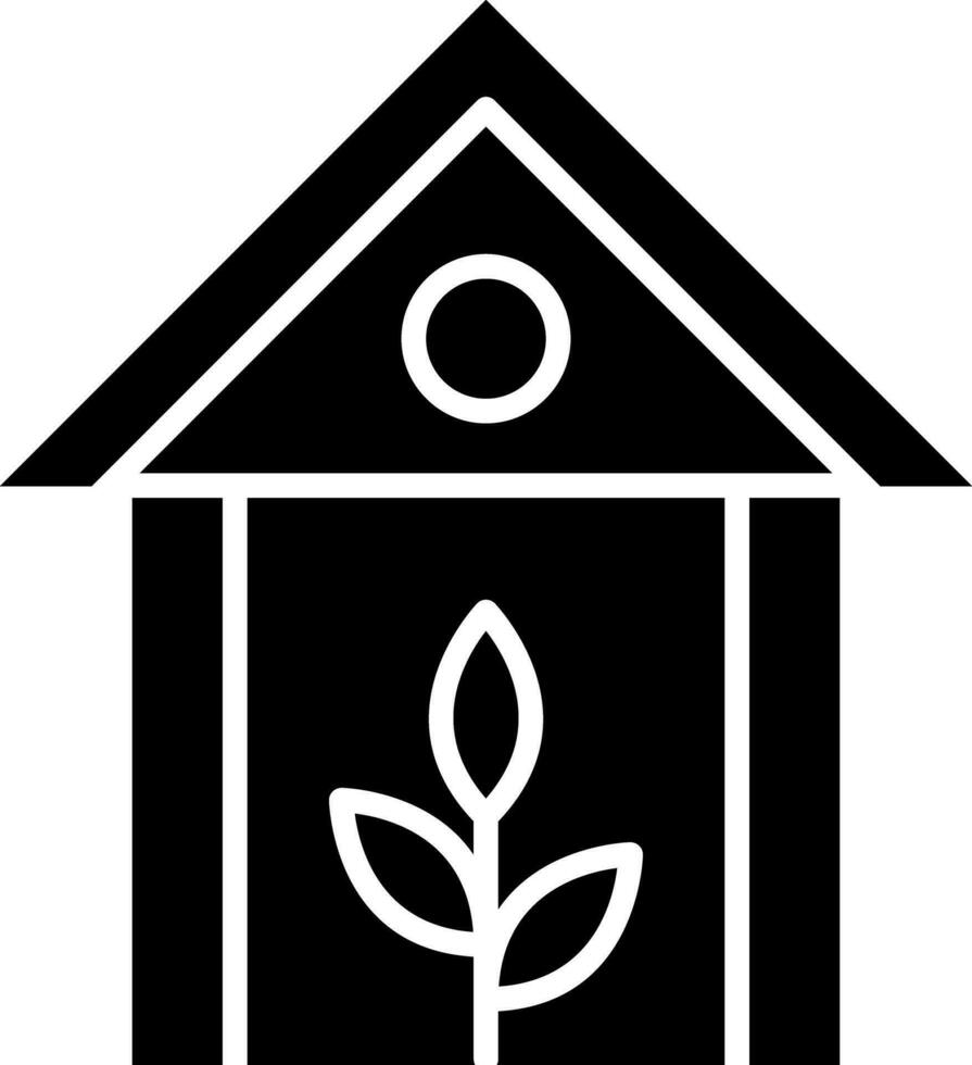 renovable casa glifo icono. vector