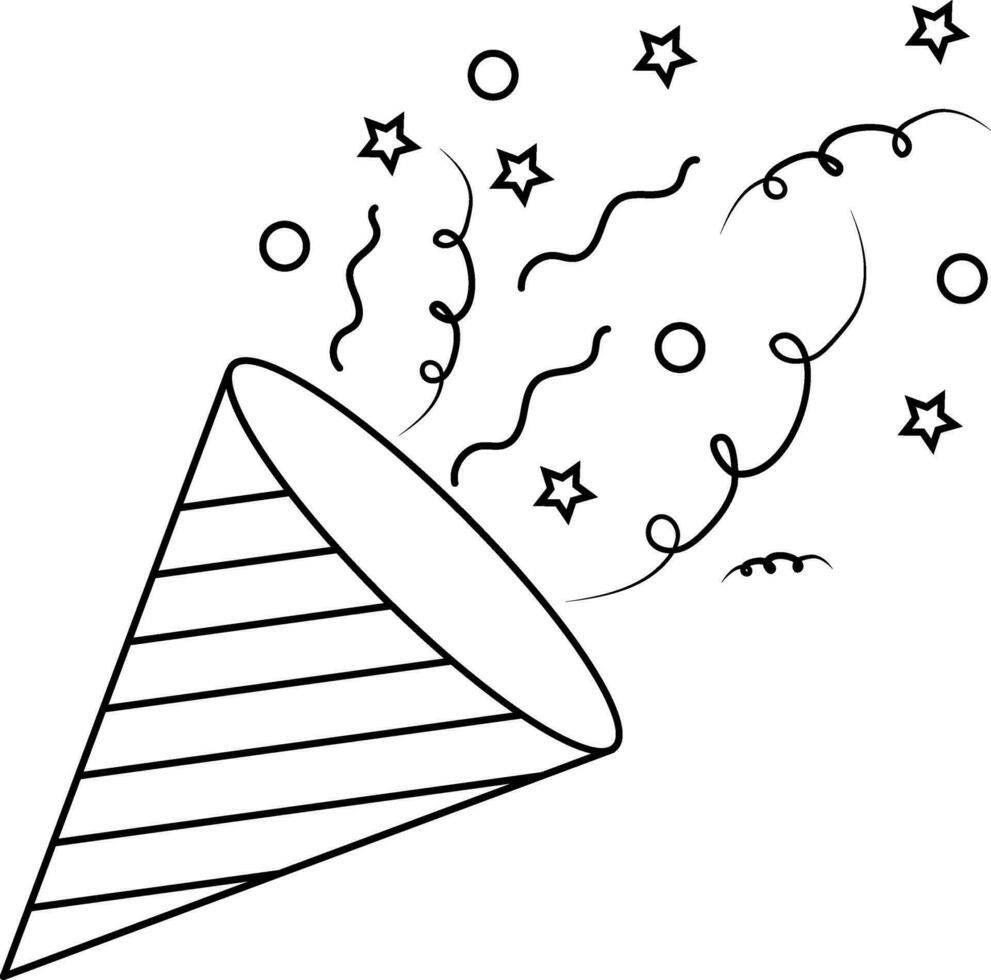 Illustration of Party popper. vector