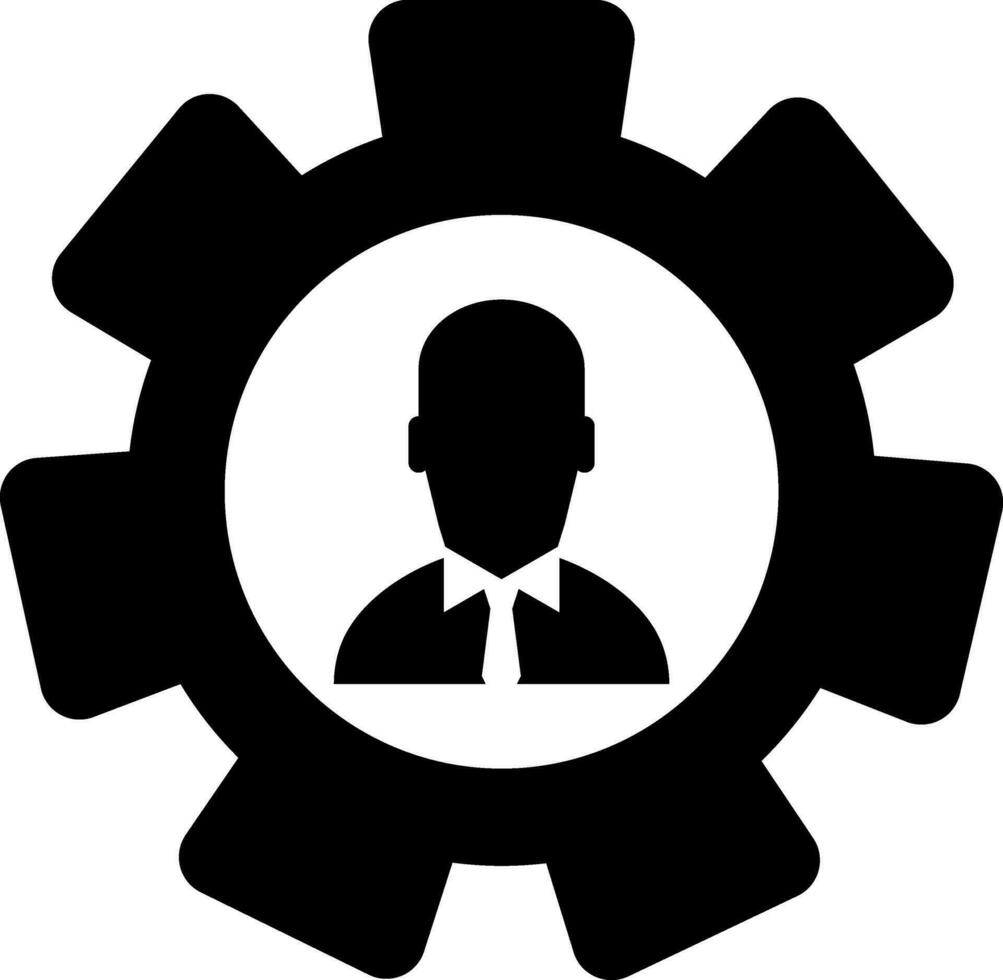 empresario con ajuste icono. vector