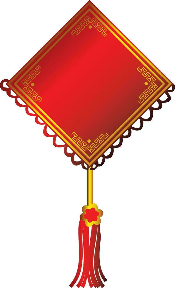 Red and gloden hanging Kandil. vector