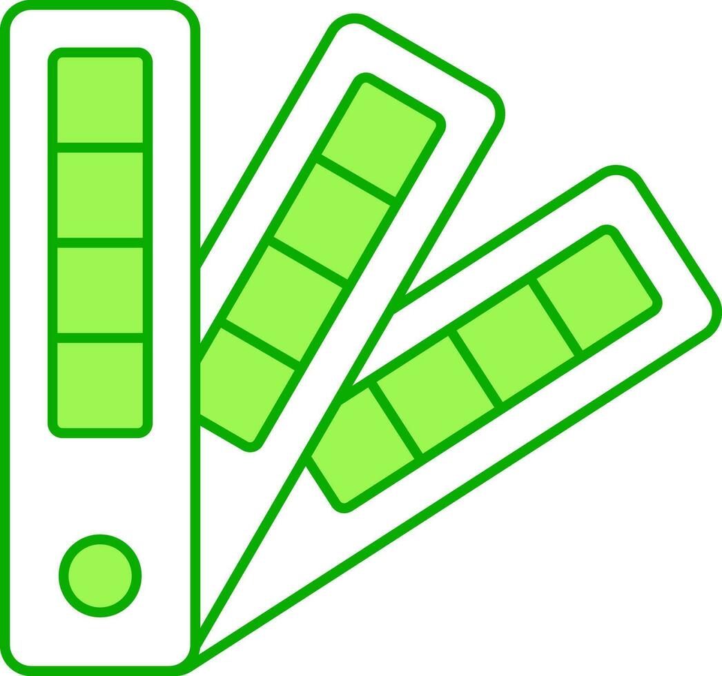 color tarjeta icono o símbolo en verde color. vector