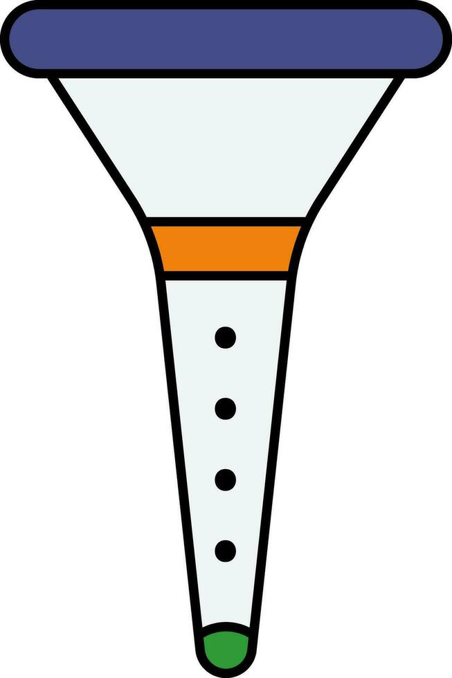 trompeta o vuvuzela icono en plano estilo. vector