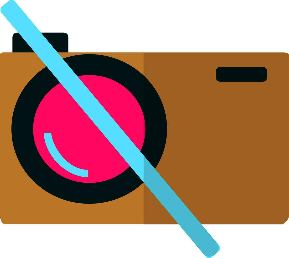 Flat style digital camera. vector