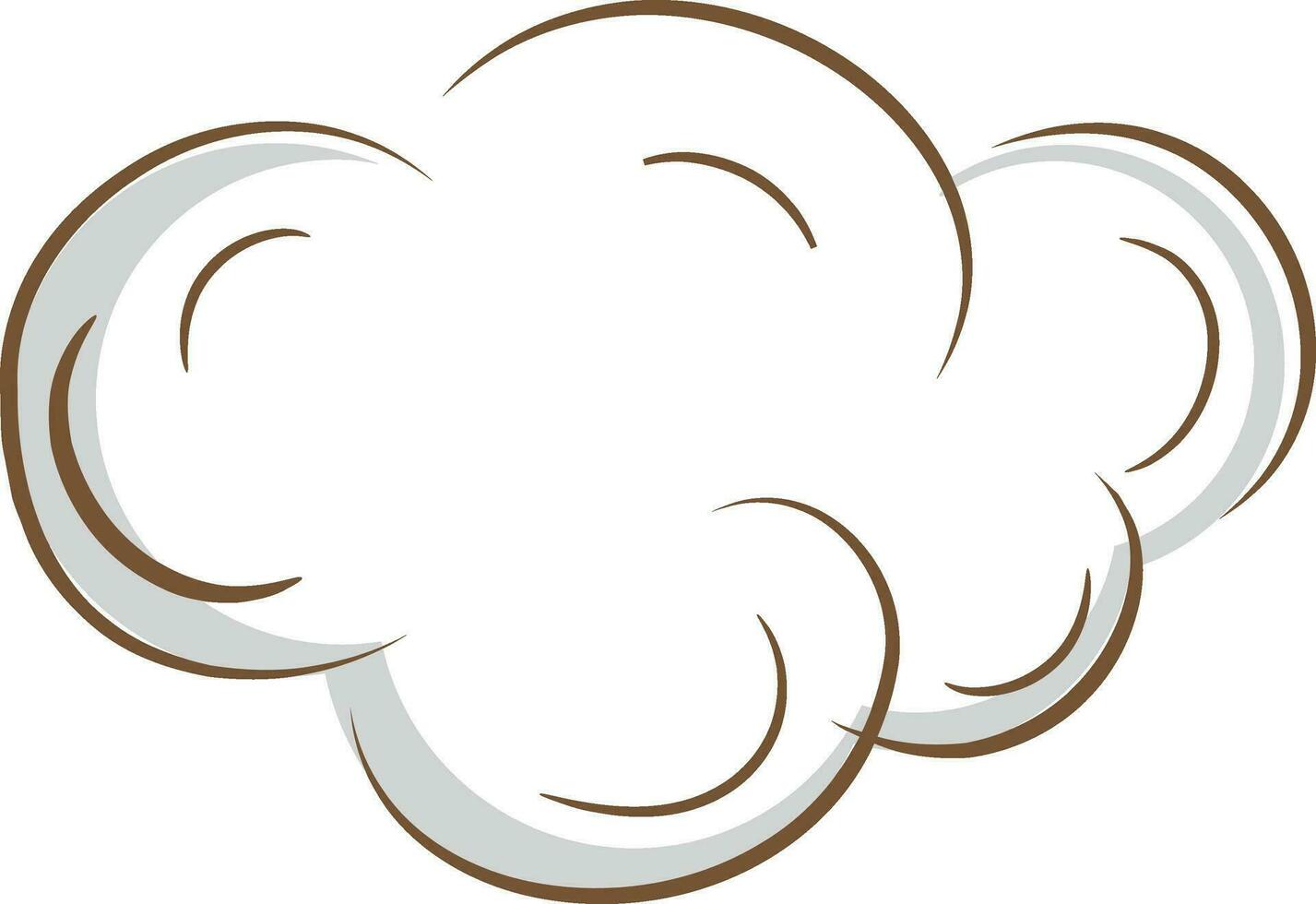 Isolated icon of cloud in flat style. vector
