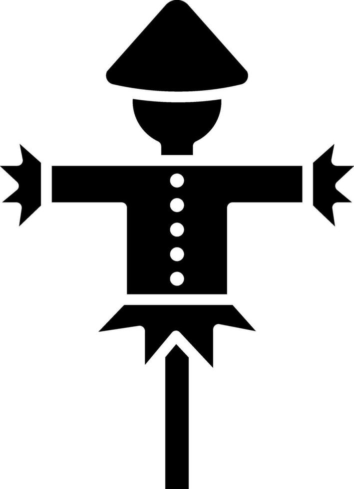 Illustration of scarecrow icon. vector