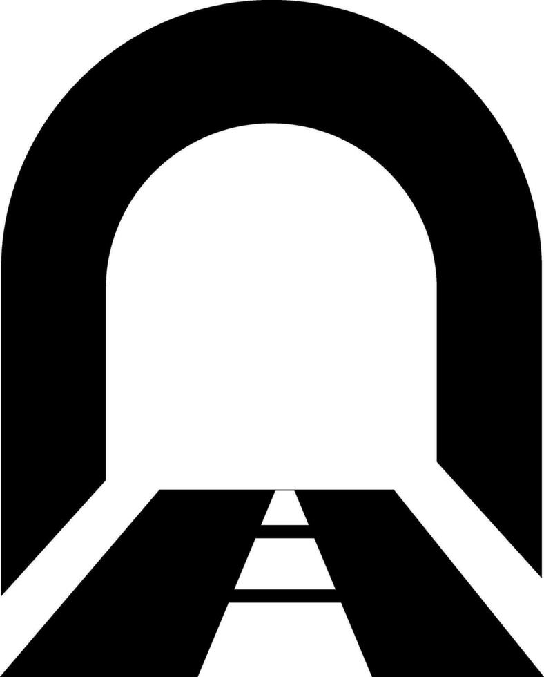 vector ilustración de túnel la carretera icono o símbolo.