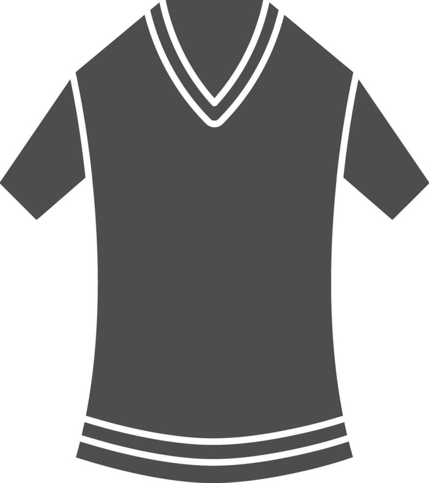 camiseta icono en gris y blanco color. vector