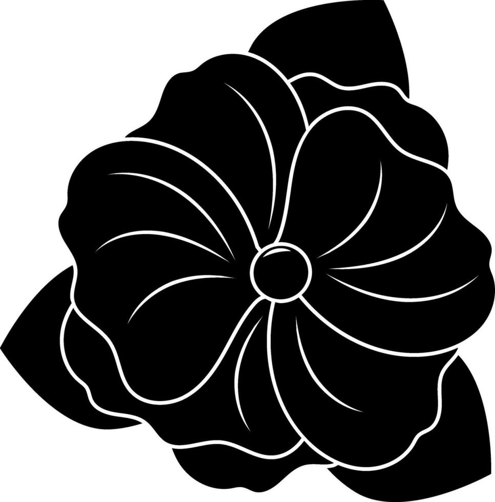 Isolated Flower Icon In black and white Color. vector