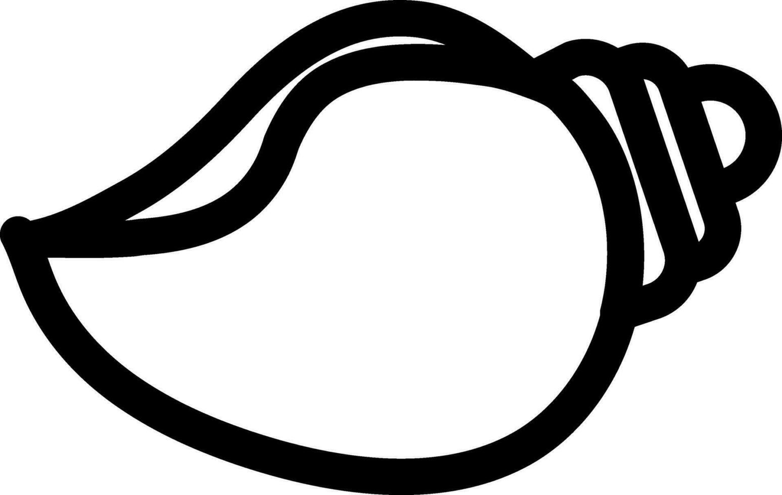 Illustration Of Shankh Icon In Black Line Art. vector