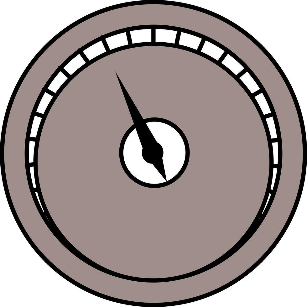 Speedometer Icon In Gray And White Color. vector
