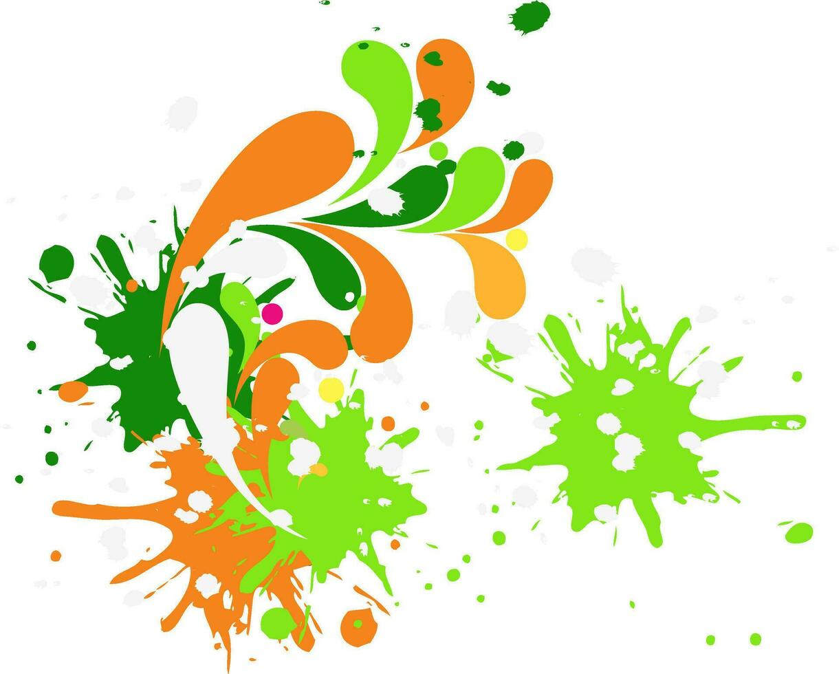 Abstract floral and splash design. vector