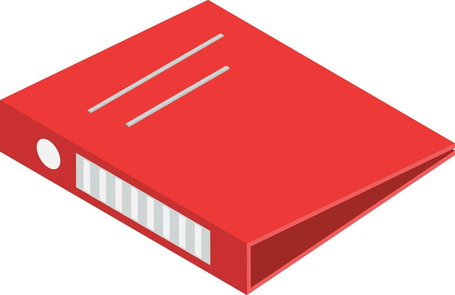 Ring Binder icon in red color. vector