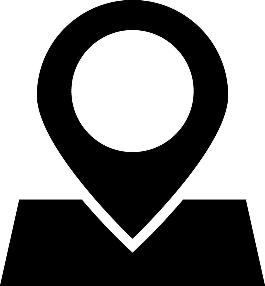 Location search icon in flat style. vector