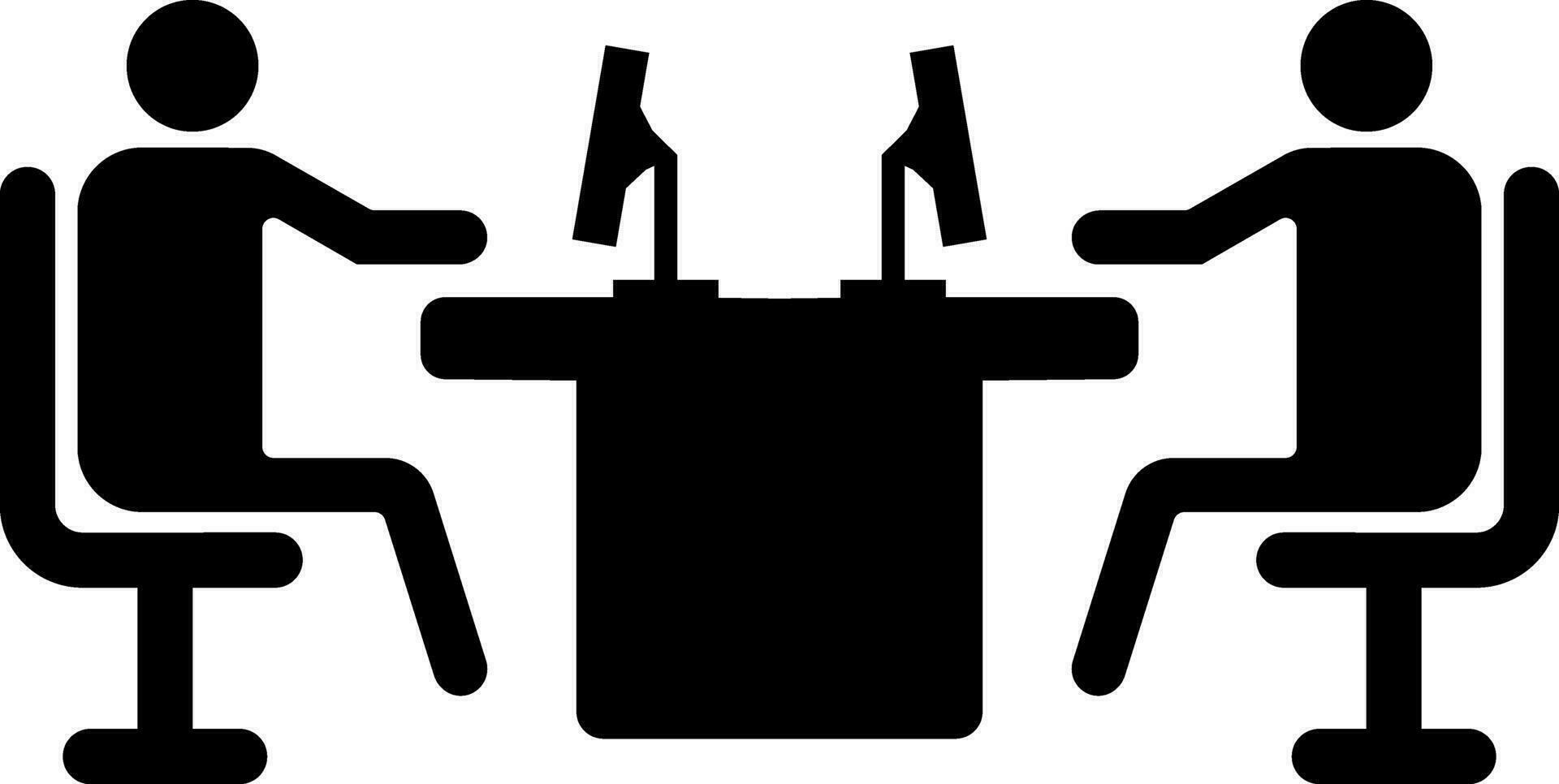 Flat illustration of black  businessman working on computer. vector