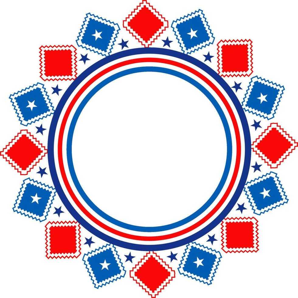 American Flag colors frame design. vector