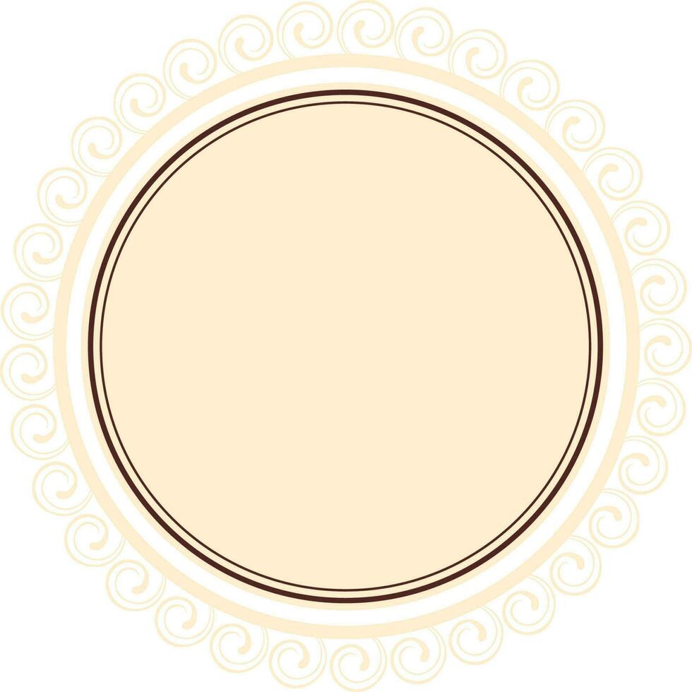 Beautiful rounded frame design. vector