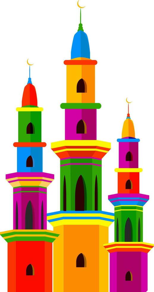 ilustración de un mezquita torre. vector