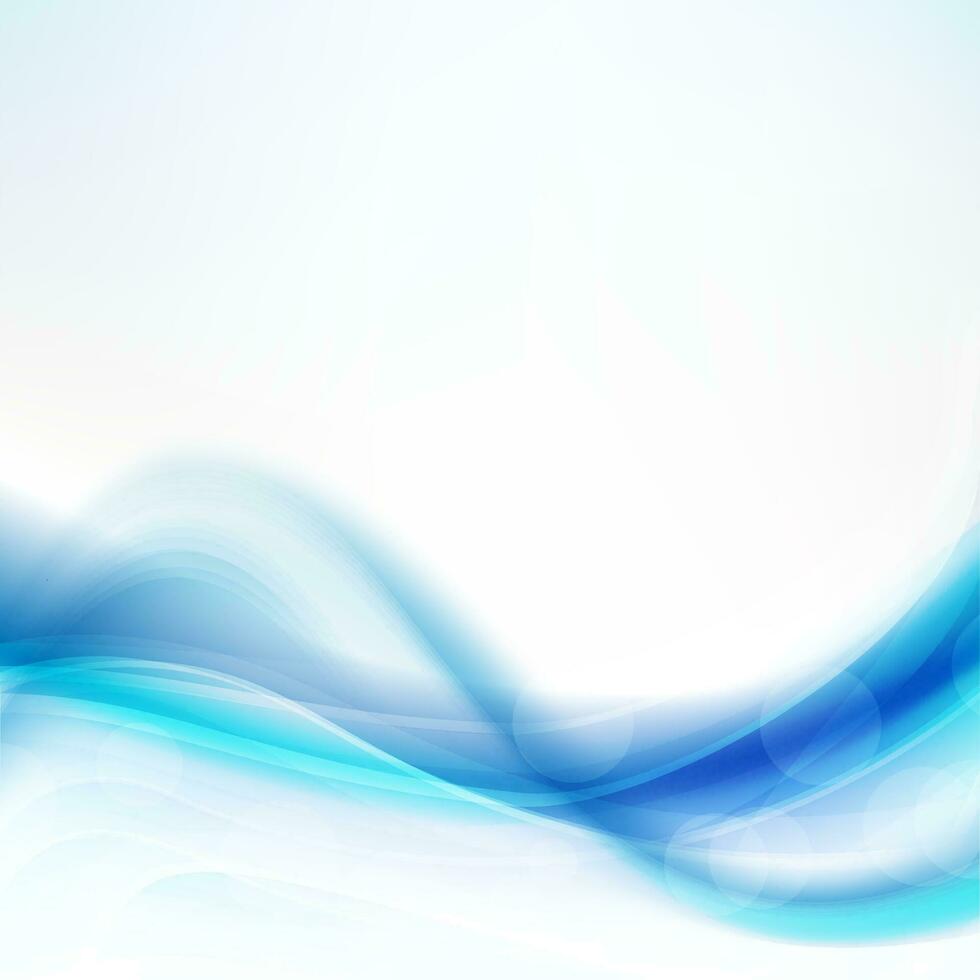 Abstract blue wave background. vector