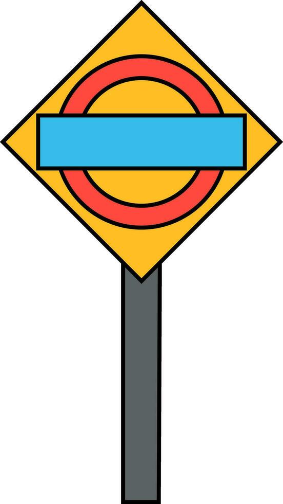 Stylish blank road sign. vector