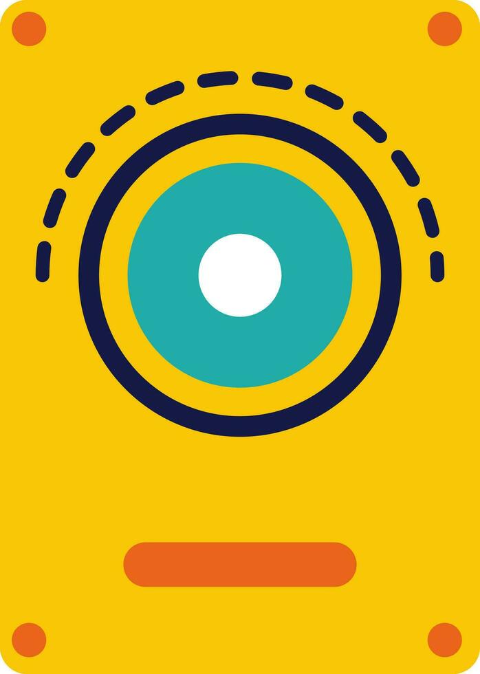 Flat illustration of a hard disk drive. vector