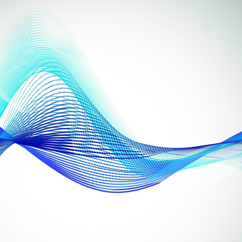 Abstract blue wave background. vector