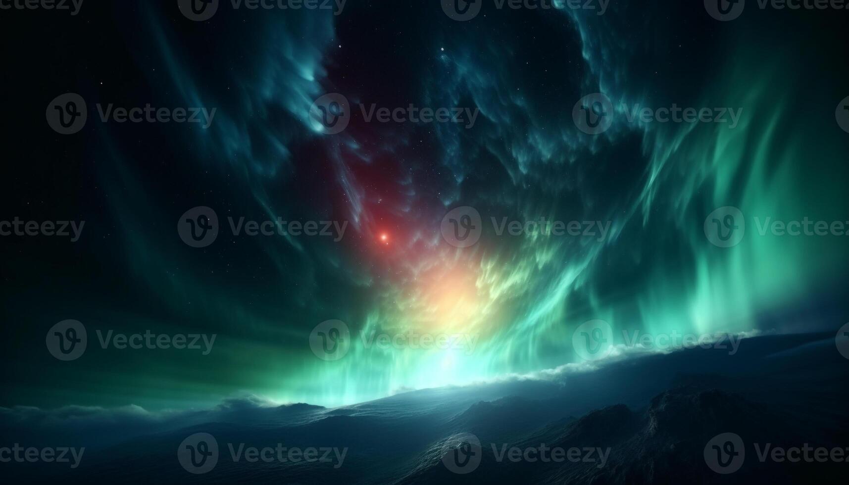 Galactic landscape Majestic star field illuminates the mysterious milky way generated by AI photo