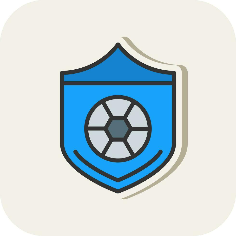 Soccer ball on a shield Vector Icon Design