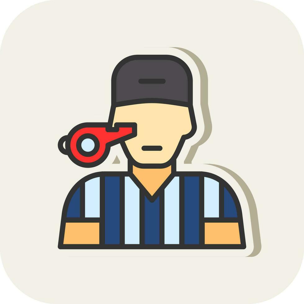 Referee Vector Icon Design