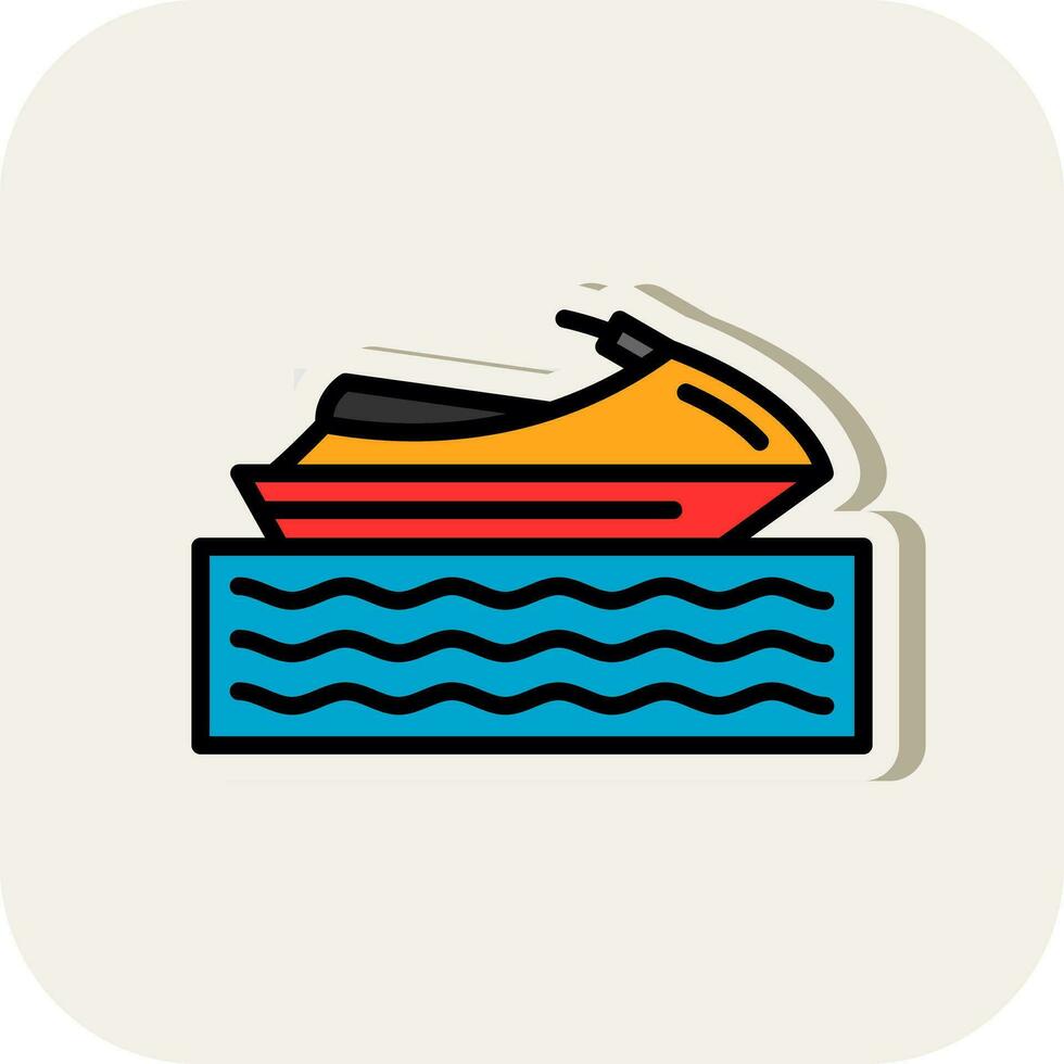 Jetski Vector Icon Design