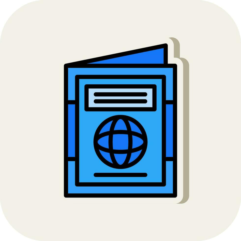 internacional pasaporte vector icono diseño