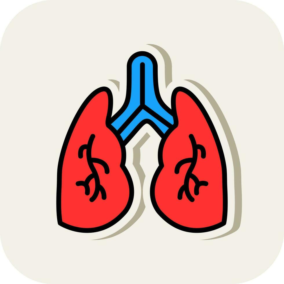 diseño de icono de vector de pulmones