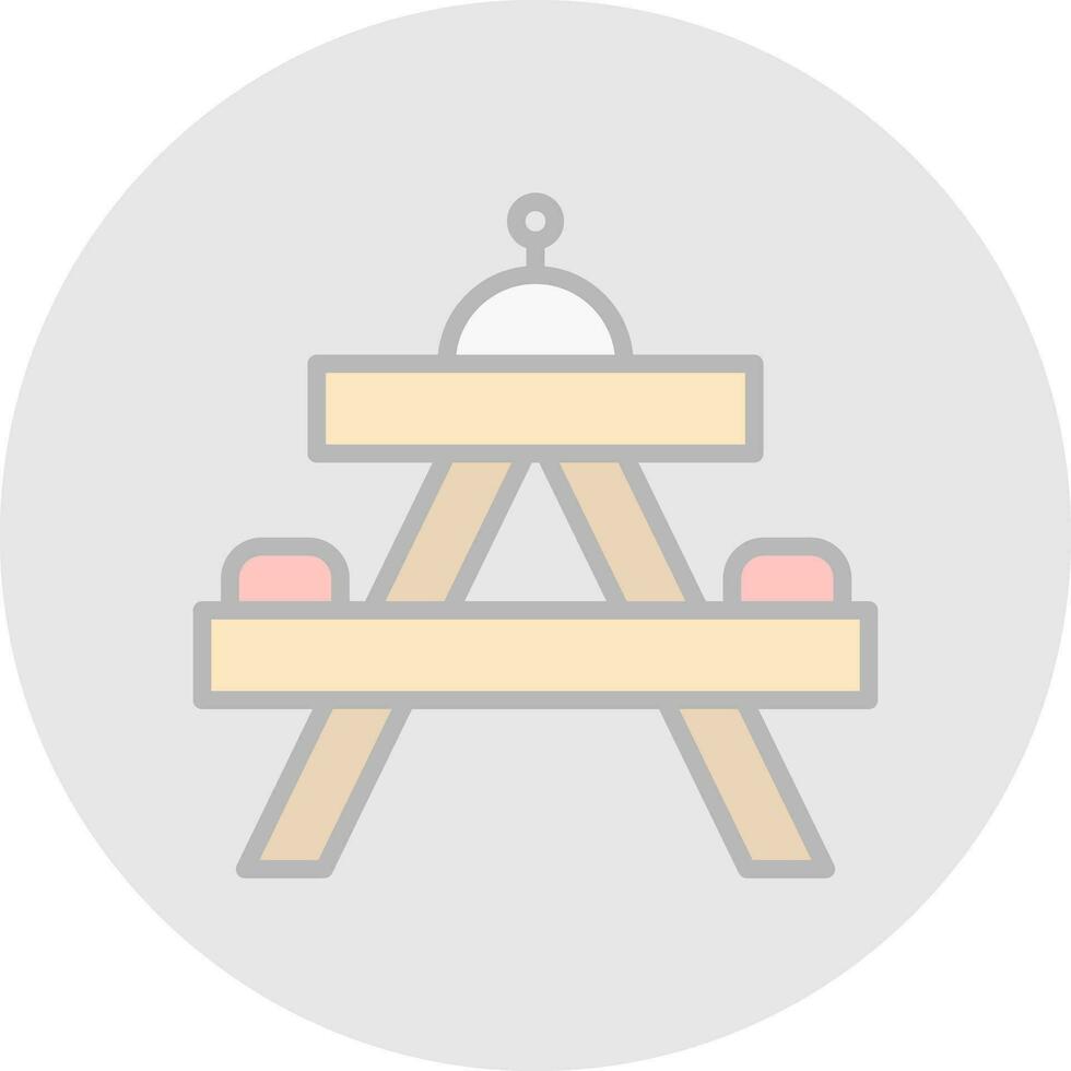 Picnic table Vector Icon Design