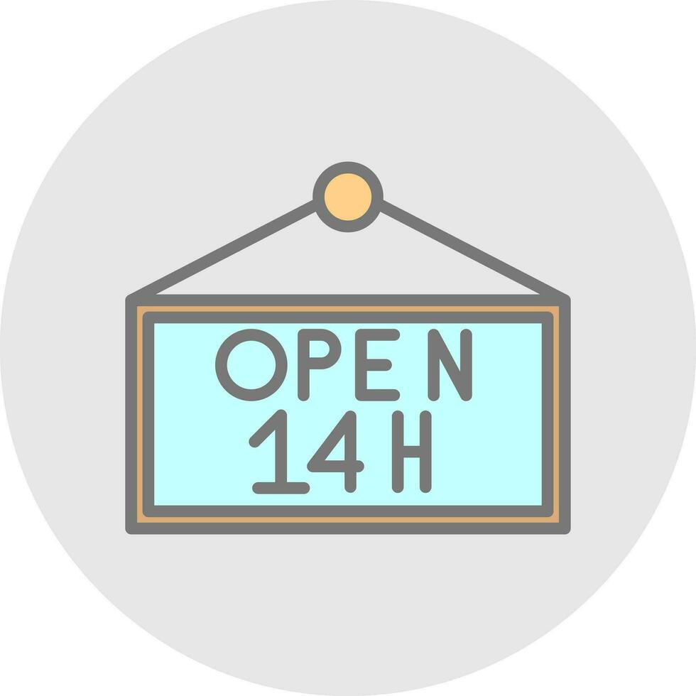 Opening hours Vector Icon Design