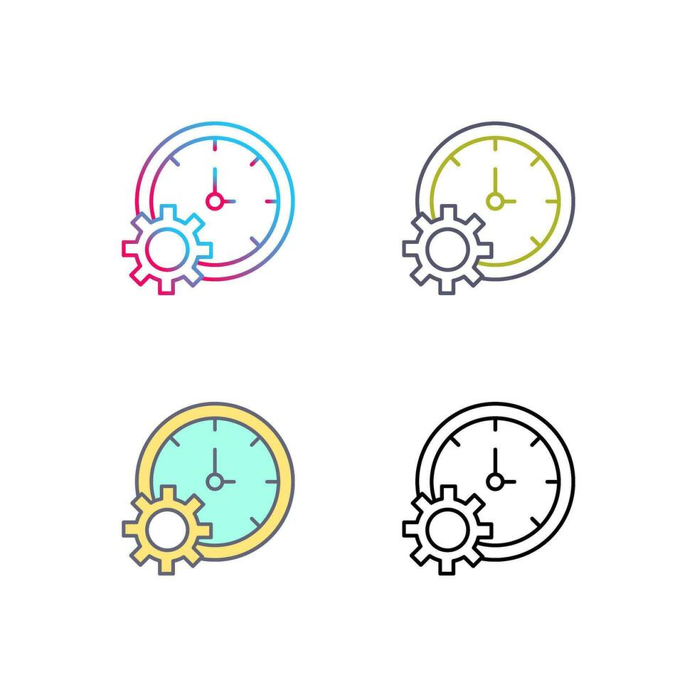 icono de vector de configuración de tiempo