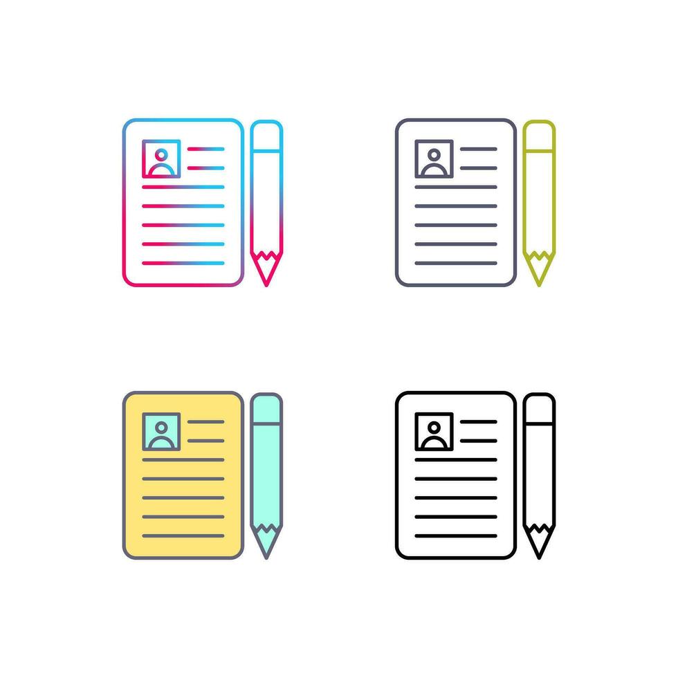 CV Vector Icon