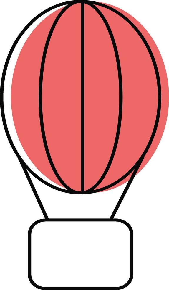 Doodle style hot air balloon icon. vector