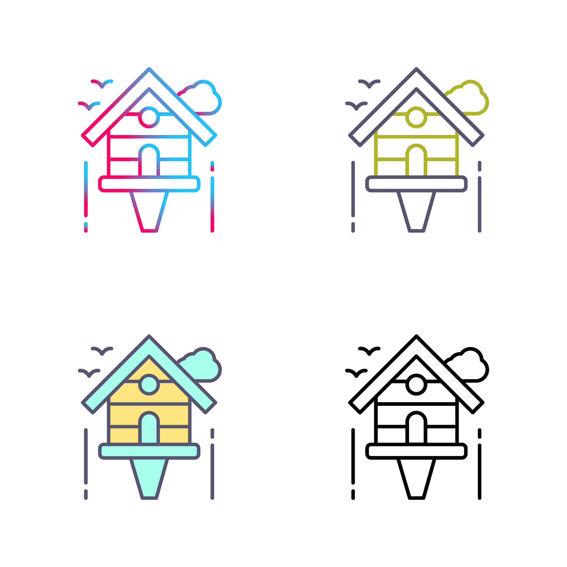 Birdhouse Vector Icon 25099621 Vector Art at Vecteezy