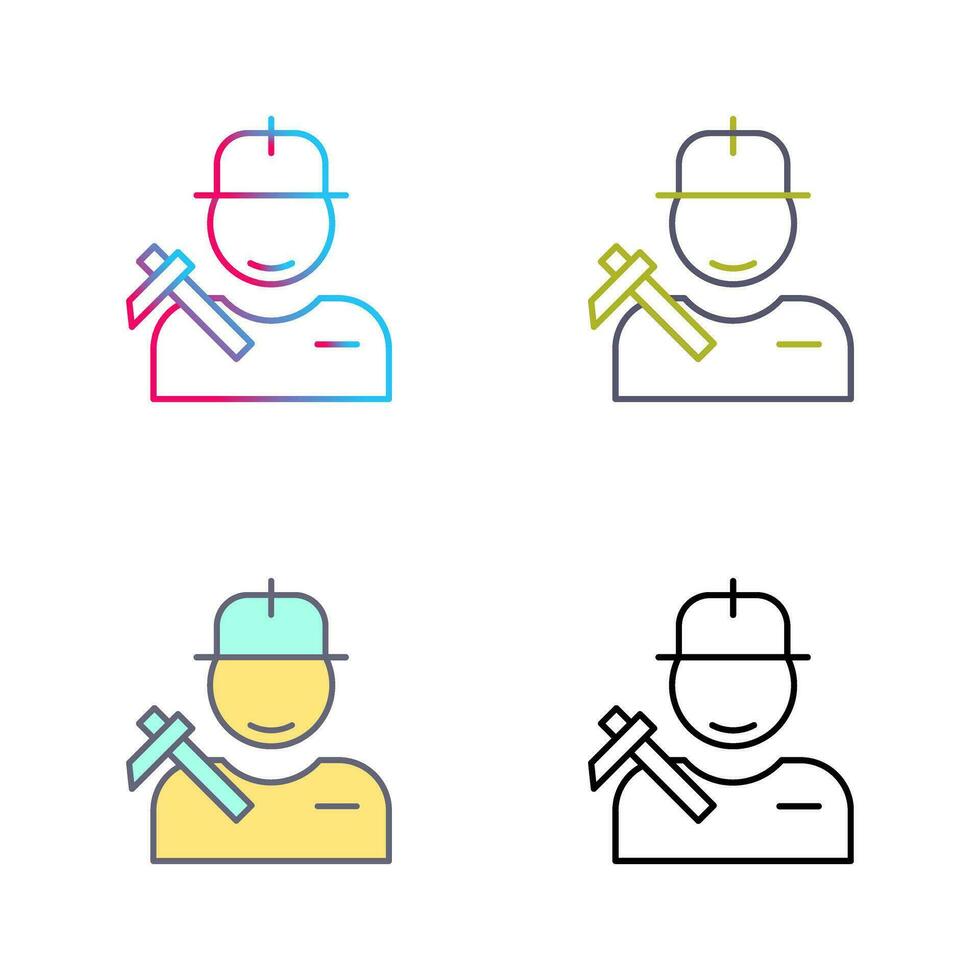 icono de vector de trabajador